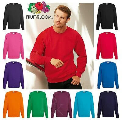 Mens-Sweatshirt-Fruit-Of-The-Loom-Raglan-Sweat-_1