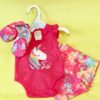 Girls outfit with unicorn pattern