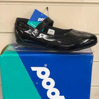 POD Black School Shoe for Girls