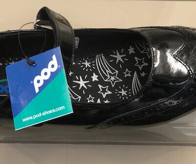 POD Black School Shoe for Girls