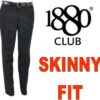 1880 Club Skinny Fit Black School Trouser