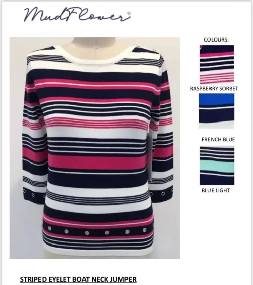 MudFlower Boat Neck Jumper