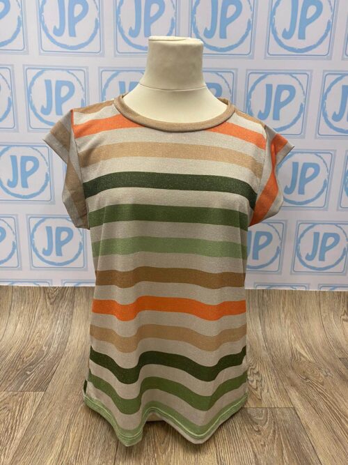 Actuelle striped round neck t-shirt.