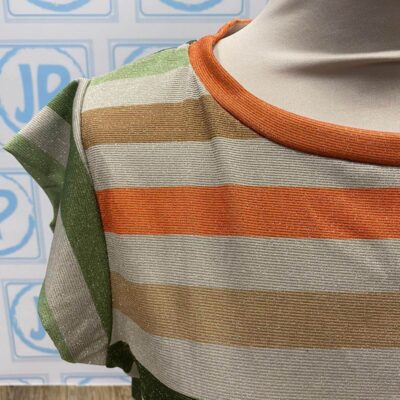 Actuelle Striped Round Neck T-Shirt