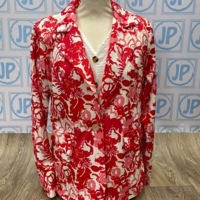 Actuelle Floral Ladies Blazer Colour Pink