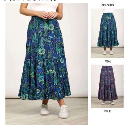 Mudflower – Loose Flowy Maxi Skirt