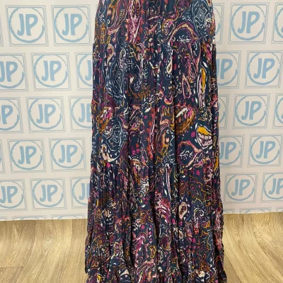 Mudflower- Loose Flowy Maxi Skirt